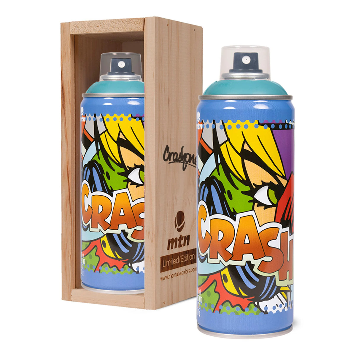 MTN "CRASH" Spray Paint, Ltd Edition Boxed Can - Turquoise